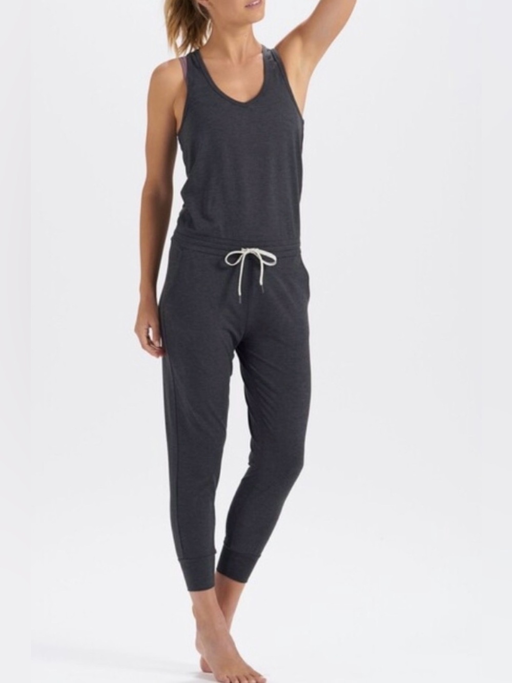 Vuori Women's Lux Jumpsuit in Charcoal Medium
